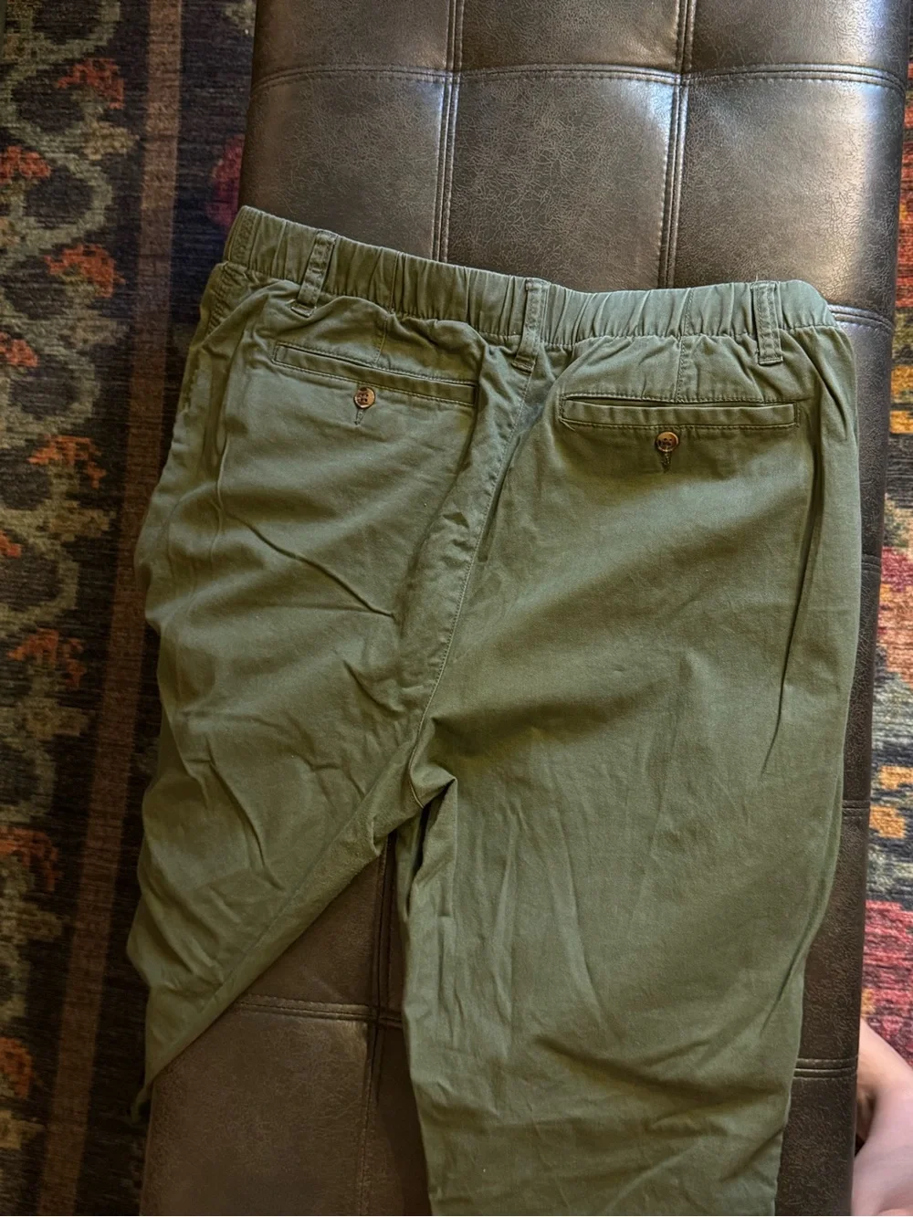 Old Navy High Waist Chino Pants - Olive Green